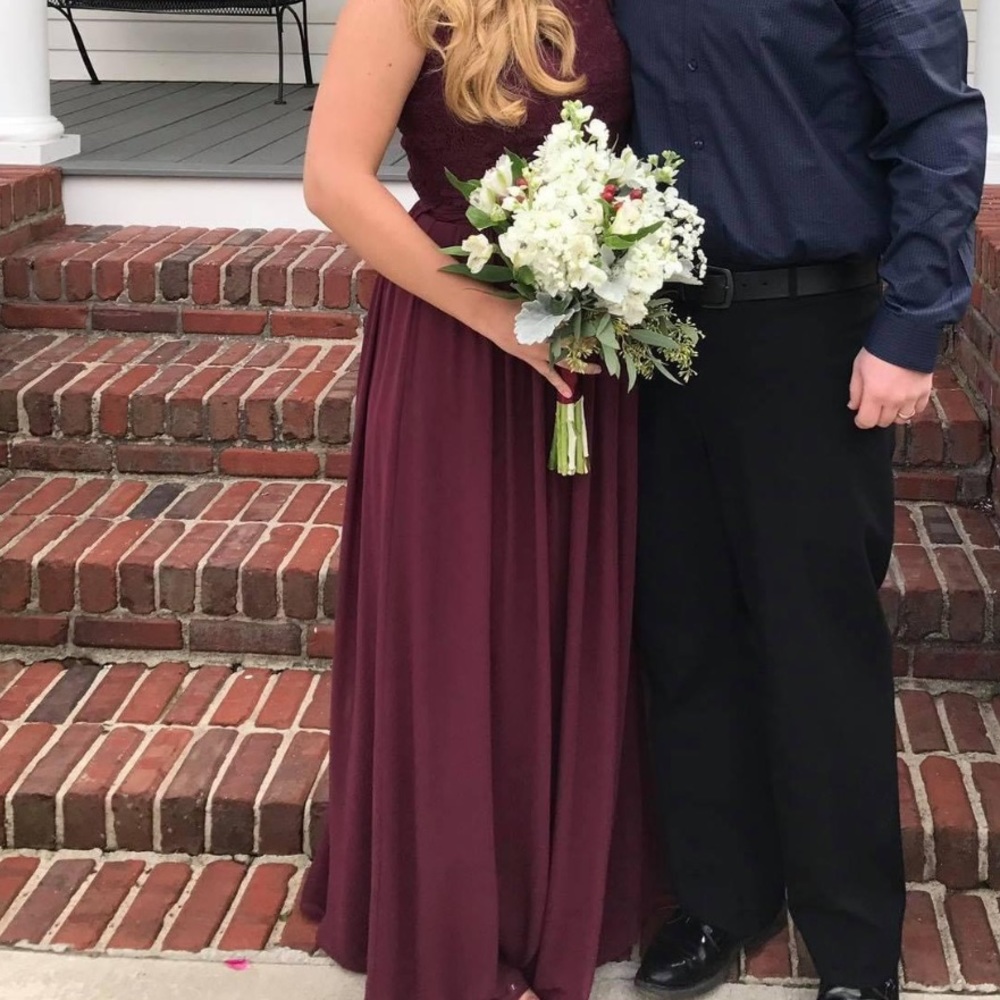 Jasmine B2 Bridesmaid Dress Burgundy - B183017